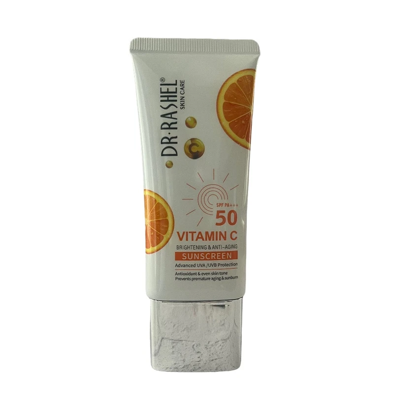 کرم ضد آفتاب بدون رنگ دکتر راشل SPF 50 مدل ویتامین سی